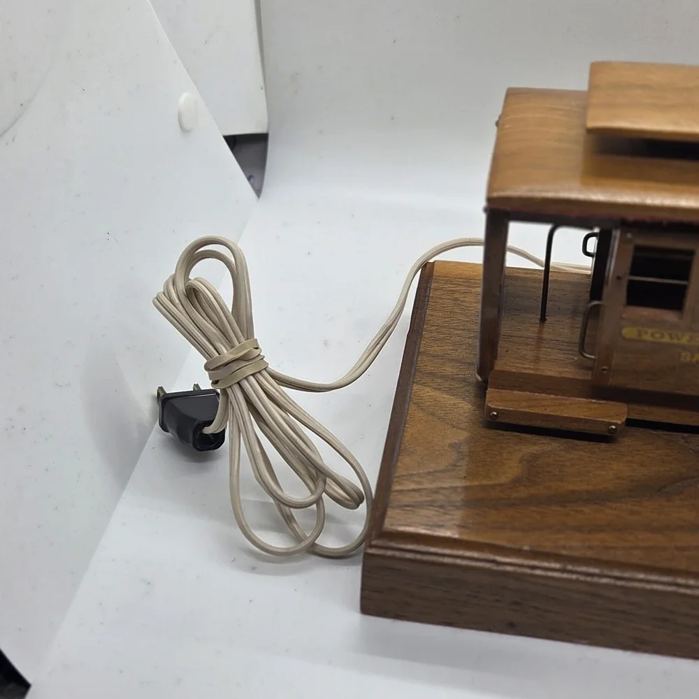VTG MCM Wood San Francisco Cable Car Lamp Powell & Mason 505 Night Light Working
